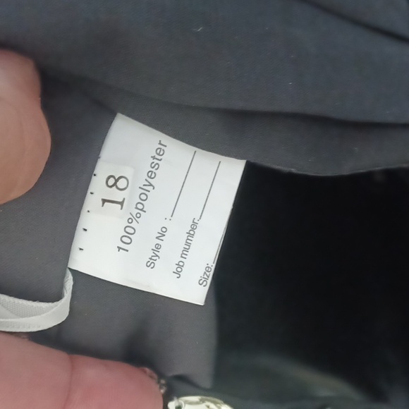 Dian Sheng Long black & Grey Omber dress, One Shoulder, Corset Back, Sz 18, Nwt - Picture 7 of 12